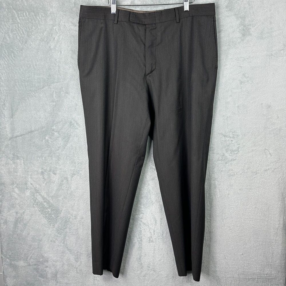 Hugo Boss James Brown Dress Pants Mens 38R Wool Trousers*
